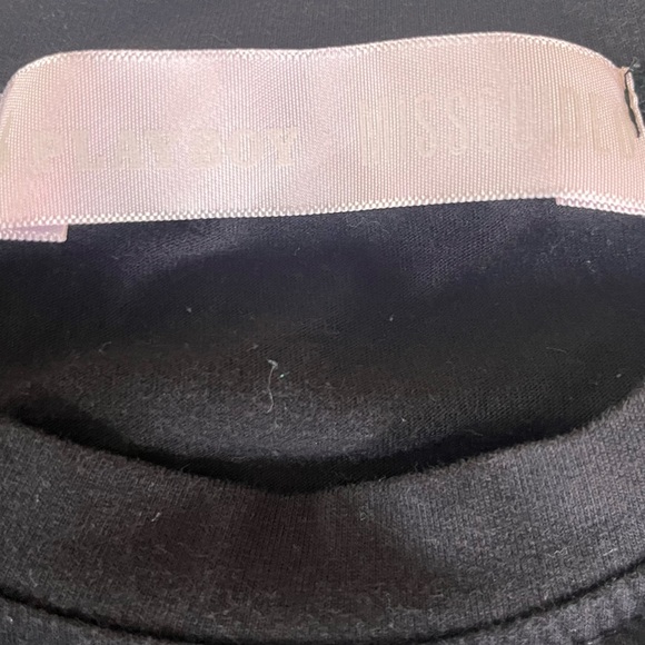 Playboy Black Lips Cropped T-Shirt oversized by Missguided - Picture 5 of 5